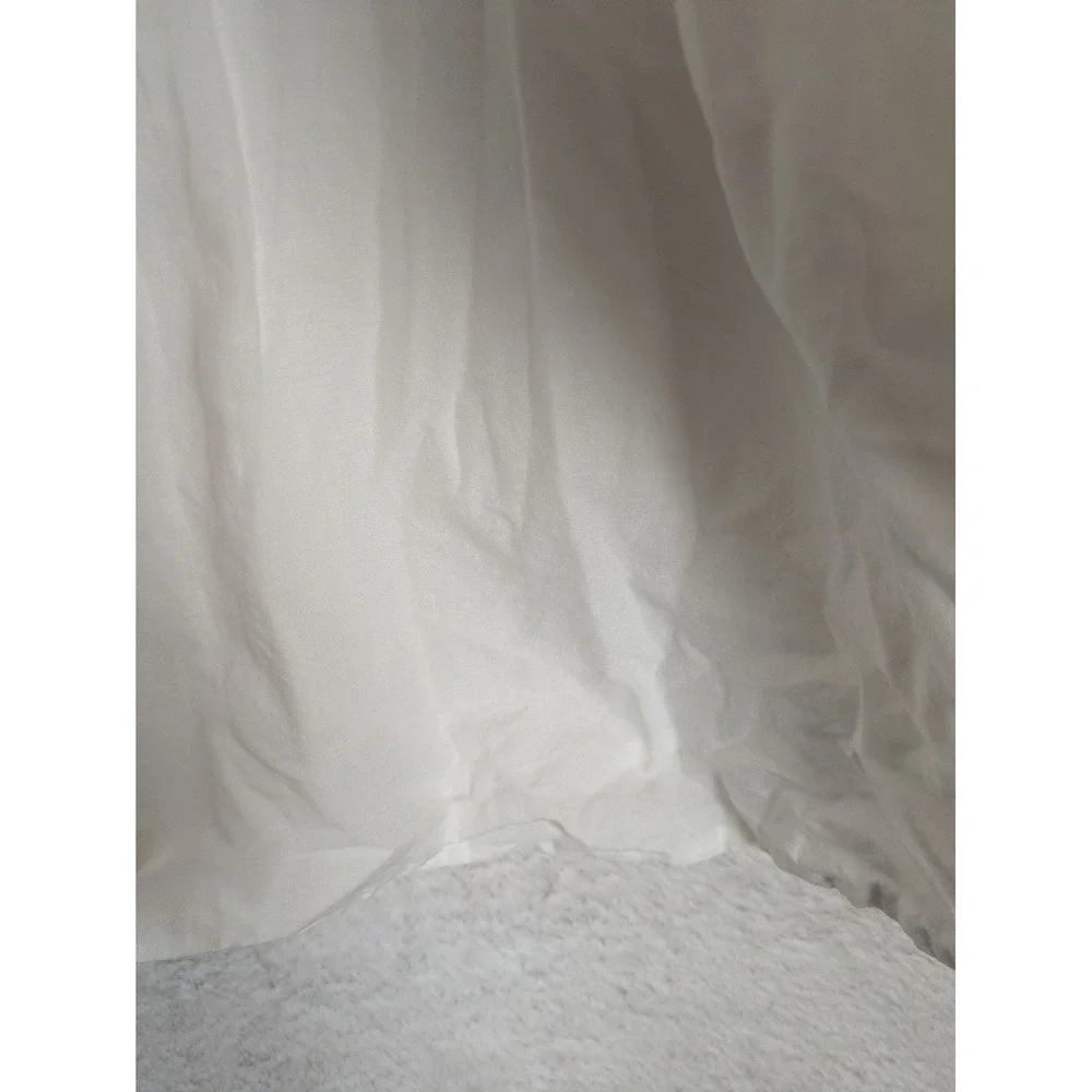 Gap Tiered Eyelet Lace Dress Girl's Size L 10-11 White Flutter Sleeve Boho